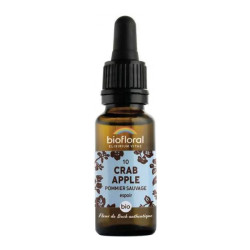 Biofloral Fleurs de Bach 10 Crab Apple, Pommier Sauvage bio 20ml