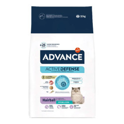 Advance Active Defense Hairball chaton adulte stérilisé croquettes dinde 10kg