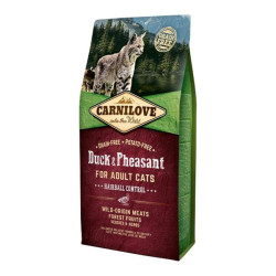 Carnilove chats adultes croquettes canard et faisan 6kg