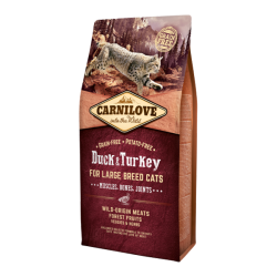 Carnilove chats adultes croquettes canard et dinde 6kg