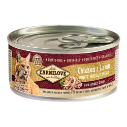Carnilove chats adultes pâtée poulet et agneau 100gr