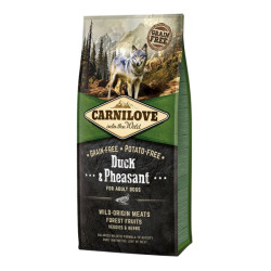Carnilove chiens adultes croquettes canard et faisan 12kg + 2kg