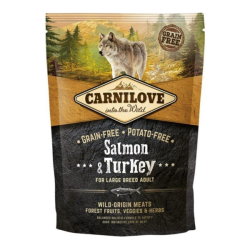 Carnilove chiens adultes grande race croquettes saumon et dinde 1,5kg