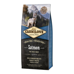 Carnilove chiens adultes croquettes saumon 12kg + 1kg
