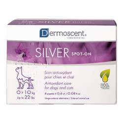 Dermoscent Silver Spot-On chien et chat 0-10kg 4 pipettes de 0,6ml
