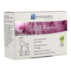 Dermoscent Silver Spot-On chien et chat 10-20kg 4 pipettes de 1,2ml