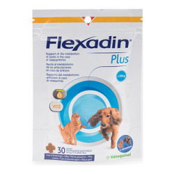 Vetoquinol Flexadin Plus chats et petits chiens moins de 10kg 30 bouchées