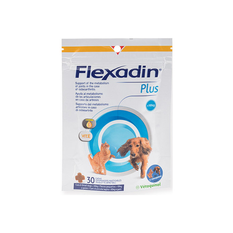Vetoquinol Flexadin Plus chats et petits chiens moins de 10kg 30 bouchées