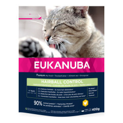 Eukanuba controle boules de poils chat adulte croquettes 400gr