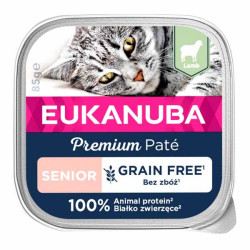 Eukanuba Grain Free à l'agneau pour chat senior 85gr
