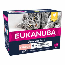 Eukanuba Grain Free mono-protein au poulet pour chat senior 12 x 85gr