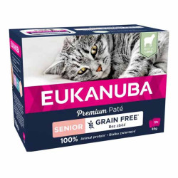 Eukanuba Grain Free à l'agneau pour chat senior 12 x 85gr