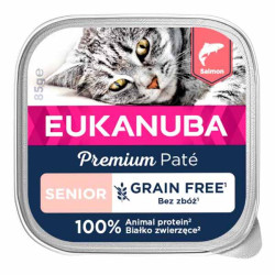 Eukanuba Grain Free au saumon pour chat senior 85gr