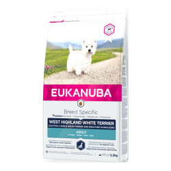 Eukanuba Breed Specific chien de race westie adulte croquettes poulet 2,5kg