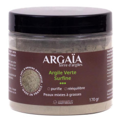 Argaïa argile verte surfine en poudre naturelle 170gr