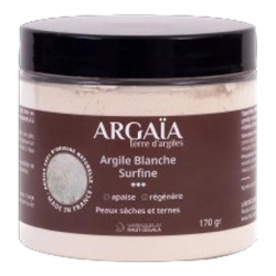 Argaïa argile blanche surfine en poudre naturelle 170gr