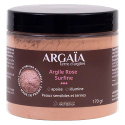 Argaïa argile rose surfine en poudre naturelle 170gr