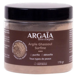 Argaïa argile Ghassoul surfine en poudre naturelle 170gr