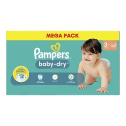 Pampers Baby-Dry taille 3 Mega Pack 6 - 10 kg 112 couches