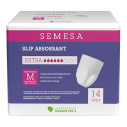 Marque Verte Semesa Extra slips absorbants taille M 14 pièces