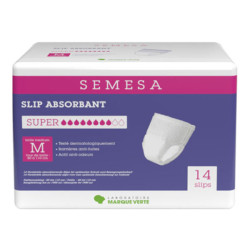 Marque Verte Semesa Super slips absorbants taille M 14 pièces