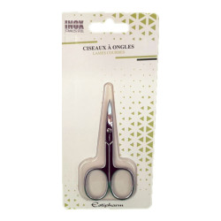 Estipharm Ciseaux à ongles lames courbes