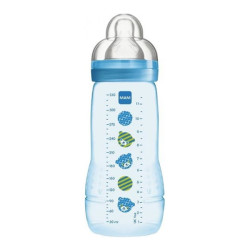 MAM Easy Active Biberon 2ème âge bleu Tétine débit X 330ml