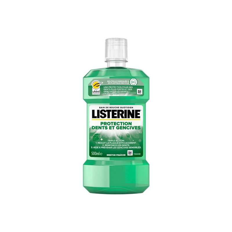 Listerine Protection dents et gencives Bain de bouche menthe fraîche 500ml