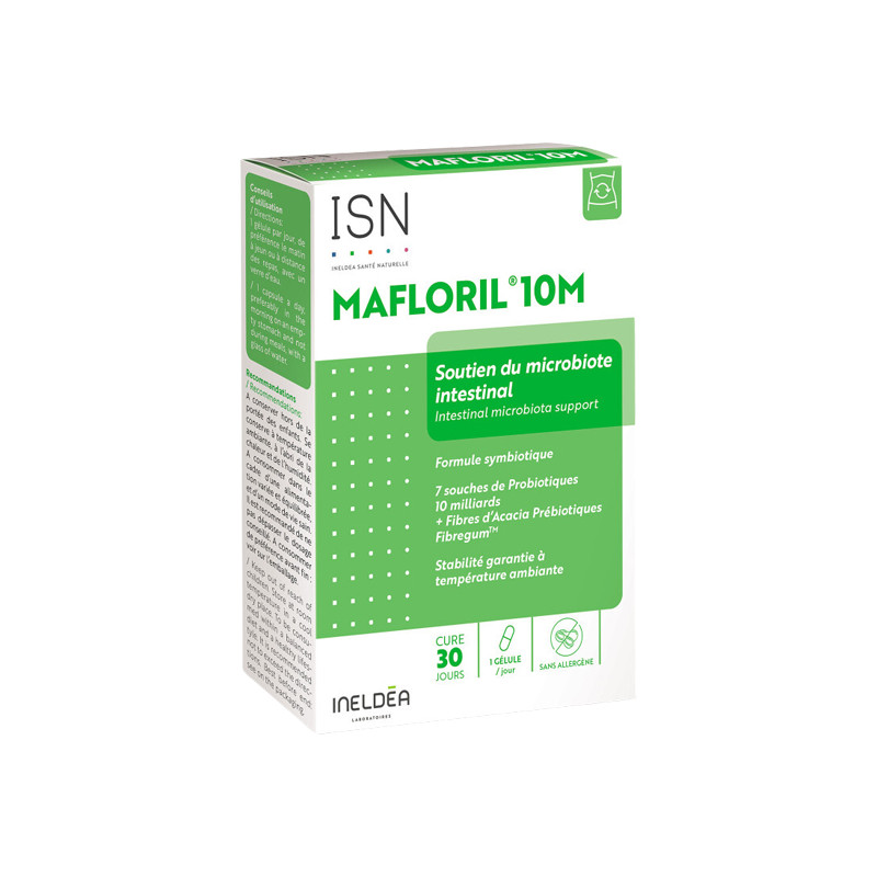 Ineldea Santé Naturelle Mafloril 10M Soutien du microbiote intestinal 30 gélules
