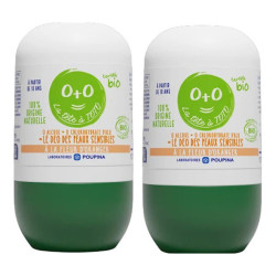 Poupina déodorant peaux sensibles à la fleur d'orangier lot de 2 x 50ml