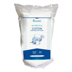 Soineo rectangles de coton pad sachet de 200