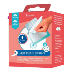 Soineo compresses de gaze stériles 5x5cm