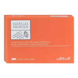 Well & Well Propolis pour gorge 20 pastilles à sucer