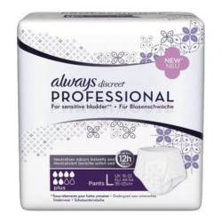 Always Discreet Professional Plus taille L 12 protections incontinence
