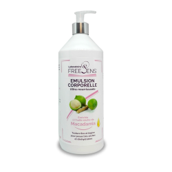 FREESENS Emulsion Corporelle Ultra-Nourrissante Huile Sèche De Macadamia flacon de 500 ml