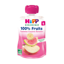HIPP Compote Pommes Goyaves Bananes 100% BIO 90g