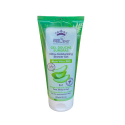 FREESENS Gel Douche Surgras Sans Savon ALOE VERA BIO  tube 200 ml