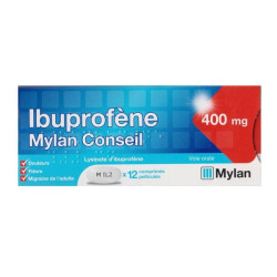 Ibuprofene Mylan Conseil 400Mg 12 Comprimés Pelliculés