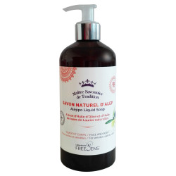 FREESENS Savon Naturel d'ALEP Flacon de 500 ml