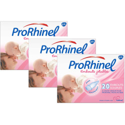 ProRhinel Embouts jetables souples mouche-bébé x 20 Lot de 3