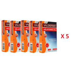 Valdispert Mélatonine 1,9 mg "Horaires décalés" 40 Comprimés - Lot de 5