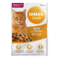 Iams Delights chat sénior bouchées poulet 85gr