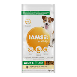 Iams Vitality chien adulte petite et moyenne race croquettes poulet 3kg