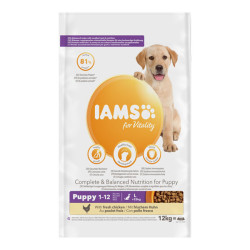 Iams Vitality chiot grande race croquettes poulet 12kg