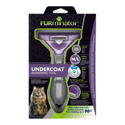 Furminator chat moyenne et grande race poils longs brosse anti-mue