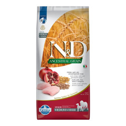Farmina N&D Ancestral Grain chien senior medium&maxi croquettes poulet et grenade 12kg