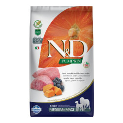 Farmina N&D Pumpkin chiens adultes medium&maxi croquettes agneau potiron myrtille 12kg
