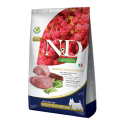 Farmina N&D Quinoa Weight Management chien adulte mini croquettes agneau 2,5kg