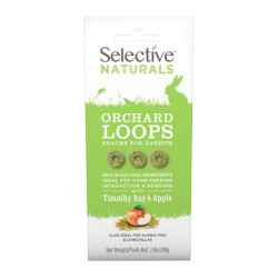 Supreme Selective Naturals Orchard Loops lapins friandises fléole des prés et pommes 80gr