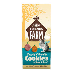 Supreme Tiny Friends Farm Charlie chinchilla cookies raisins et carottes 120gr
